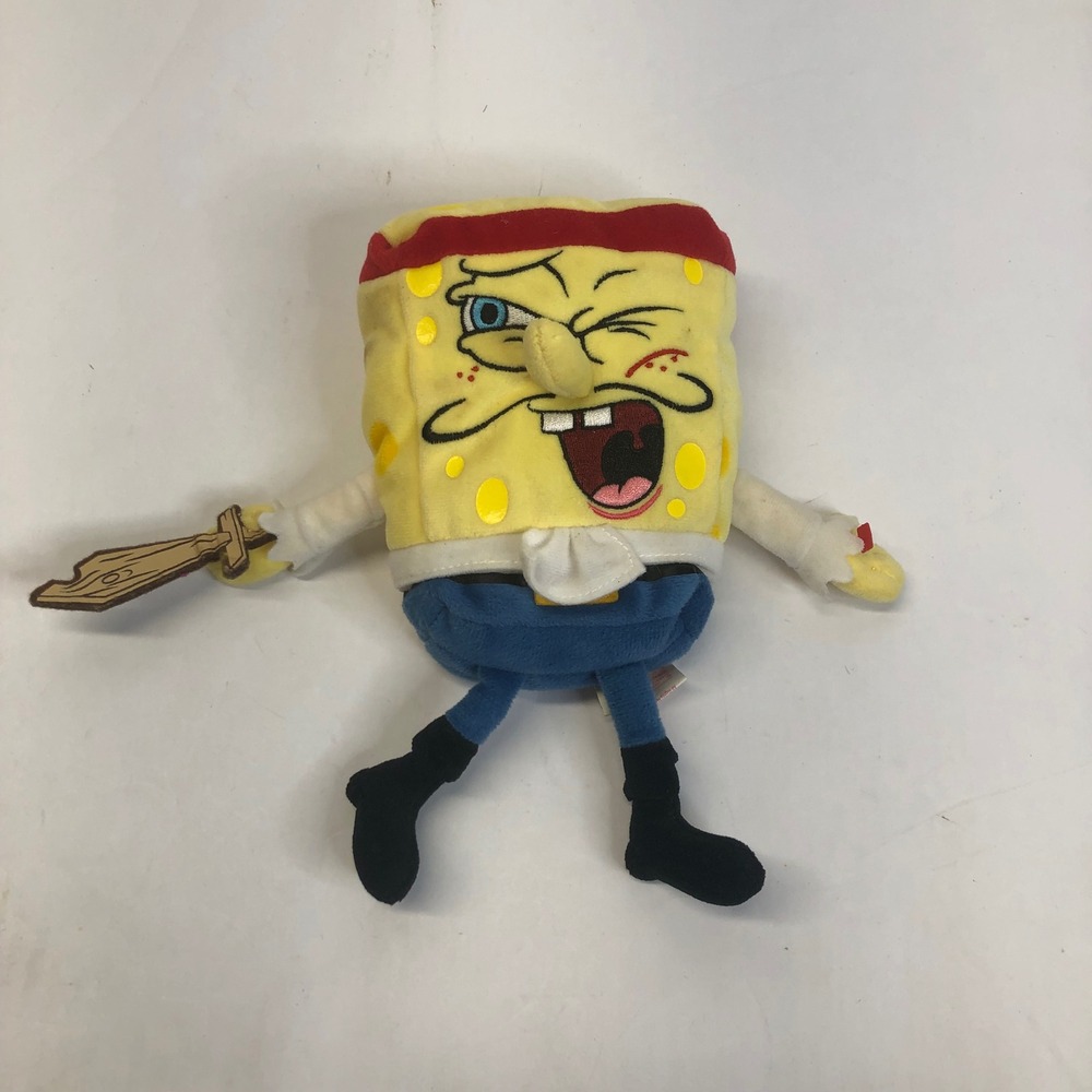 TY Captain SpongeBob Pirate Plush 2008 Nickelodeon Stuffed‎ Toy
